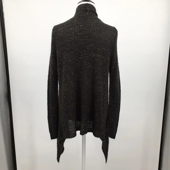 3/$20 American Eagle Gray Red Knit Open Front‎ Cardigan Sweater Womens Medium - Picture 5 of 16